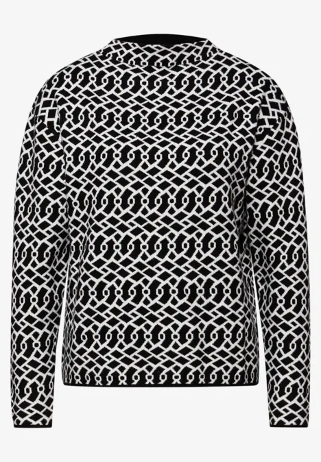 Cosy Jacquard Pullover Black Cosy Jacquard Pullover Black