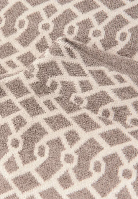 Cosy Jacquard Pullover silk brown mel. Cosy Jacquard Pullover silk brown mel.