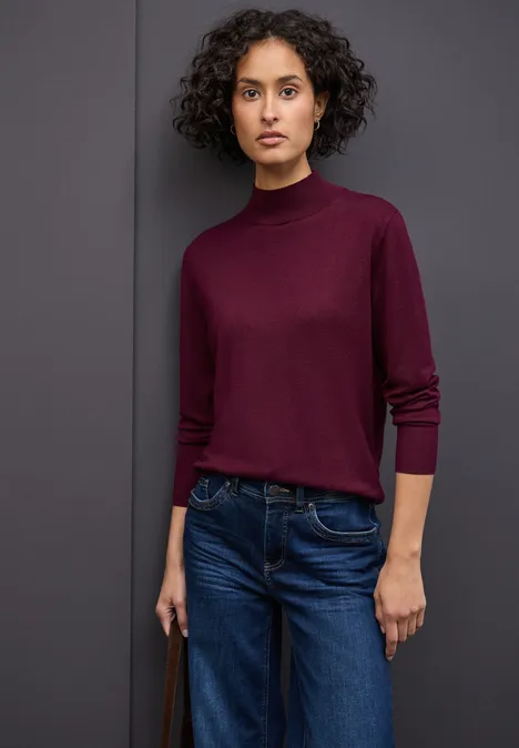 Pullover mit Turtleneck noble red Pullover mit Turtleneck noble red