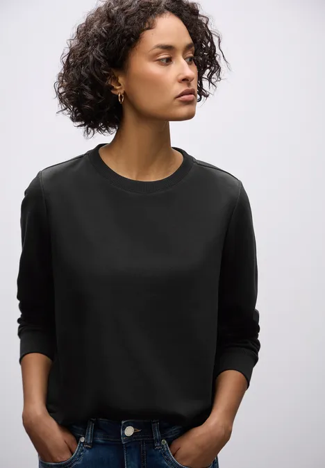 Rundhals Sweatshirt Black