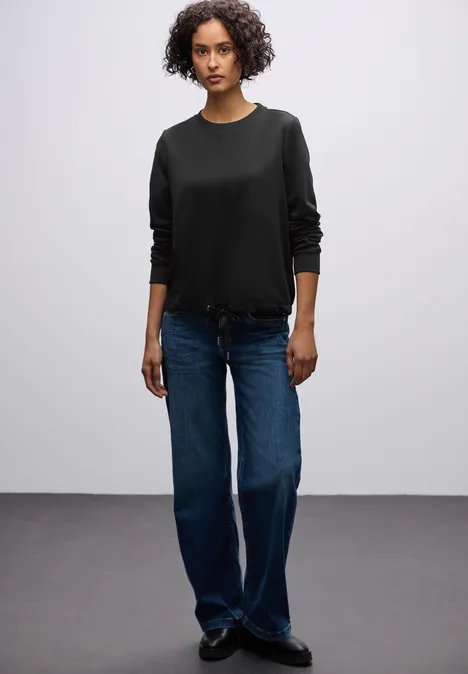 Rundhals Sweatshirt Black