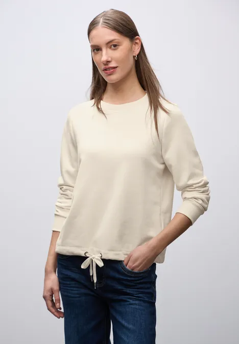 Rundhals Sweatshirt soft beige