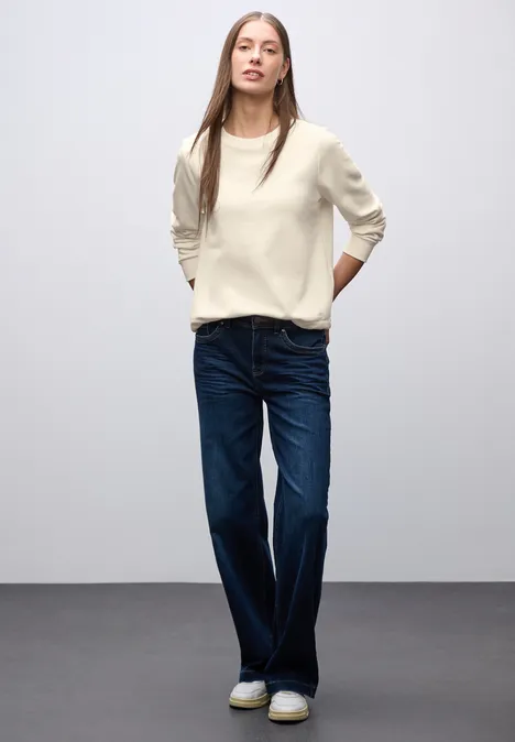Rundhals Sweatshirt soft beige