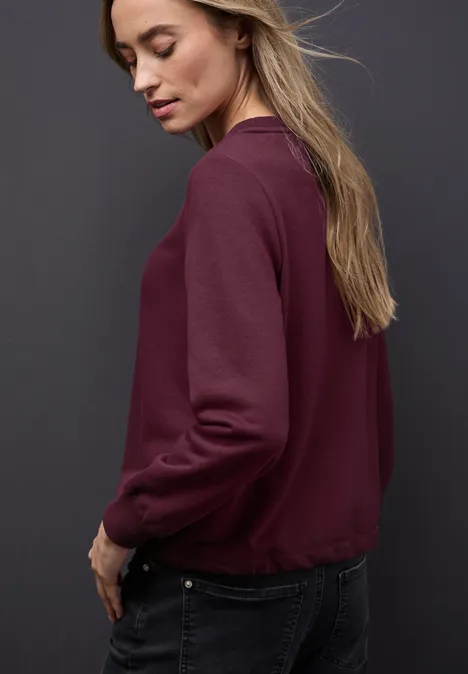 Rundhals Sweatshirt noble red