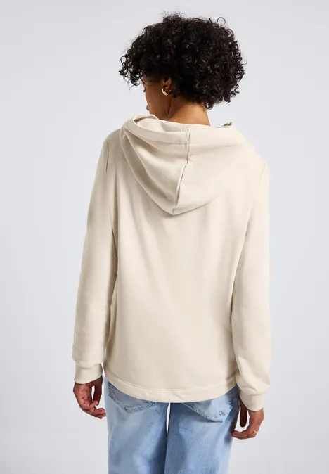 Hoodie mit Galonstreifen tusk cream