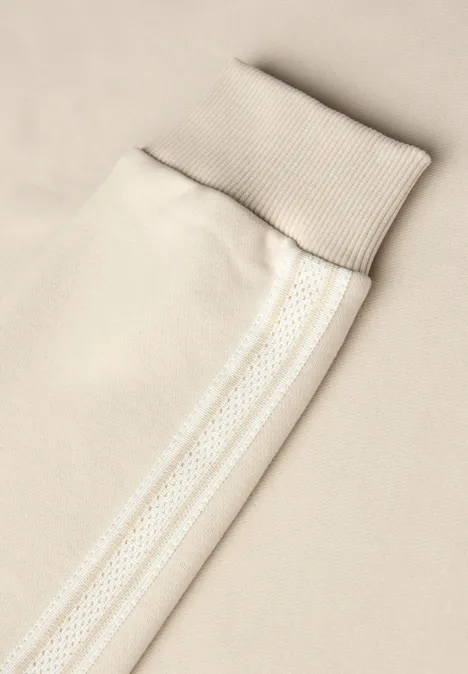 Hoodie mit Galonstreifen tusk cream