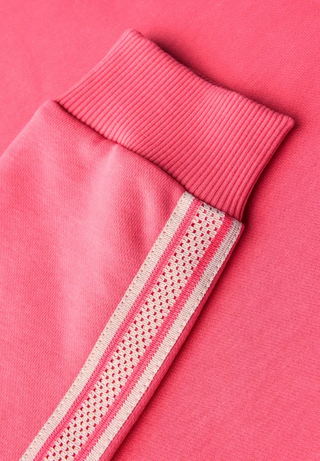 Hoodie mit Galonstreifen almond coral