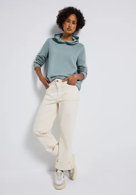 Hoodie mit Galonstreifen arona blue