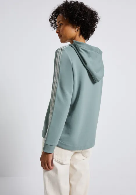 Hoodie mit Galonstreifen arona blue