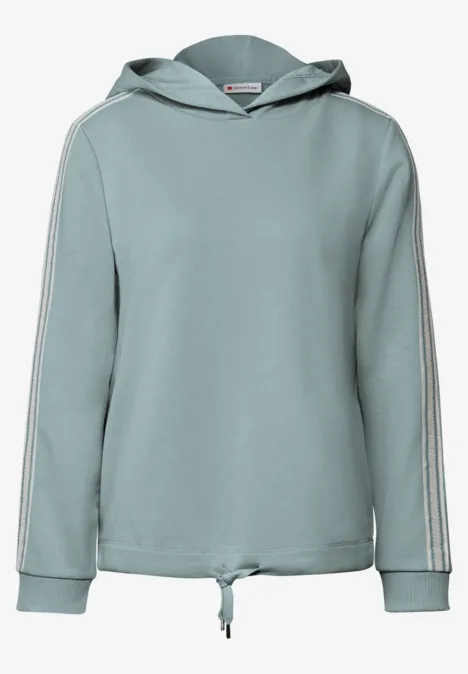 Hoodie met gallon strepen arona blue