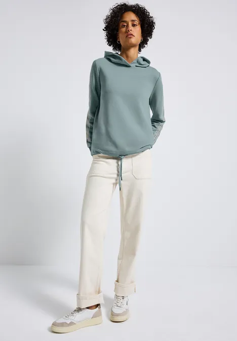 Hoodie mit Galonstreifen arona blue