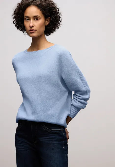 Pull Cosy Dolman frosted blue mel.