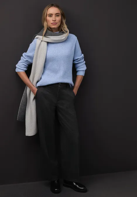 Softer Strukturpullover frosted blue mel. Softer Strukturpullover frosted blue mel.