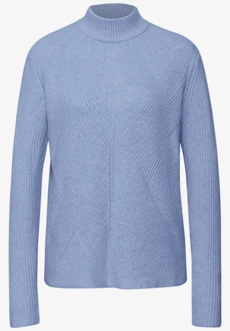 Softer Strukturpullover frosted blue mel. Softer Strukturpullover frosted blue mel.