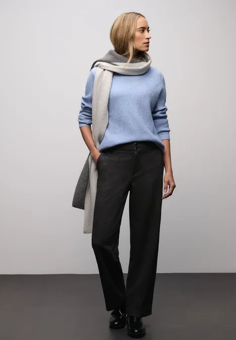 Softer Strukturpullover frosted blue mel. Softer Strukturpullover frosted blue mel.