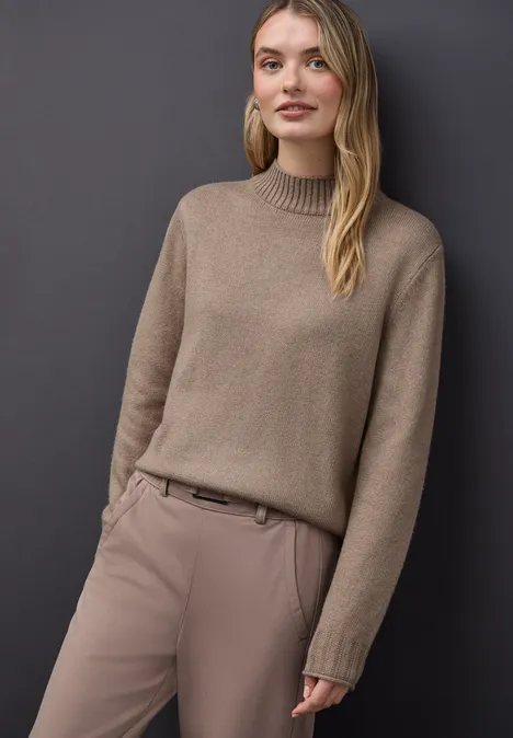 Basic Turtleneck Pullover mocha glow mel. Basic Turtleneck Pullover mocha glow mel.