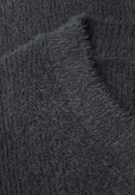 Kuscheliger V-Neck Pullover gravel grey