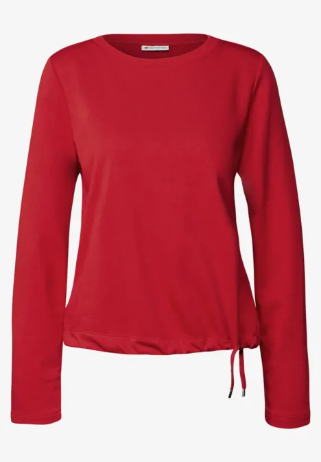 Sweat-shirt à col rond racing red
