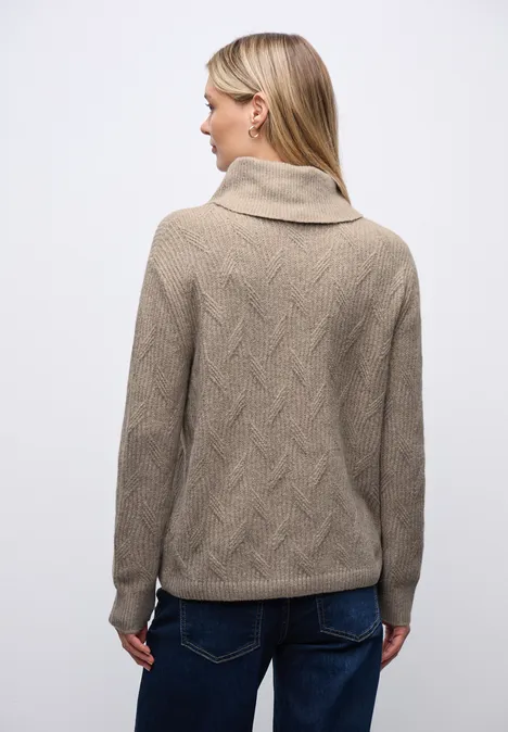 Kuscheliger Strukturpullover mocha glow mel.