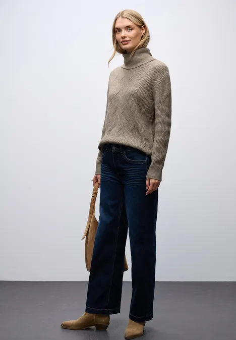 Kuscheliger Strukturpullover mocha glow mel.