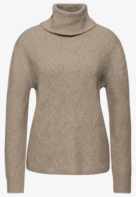 Kuscheliger Strukturpullover mocha glow mel.