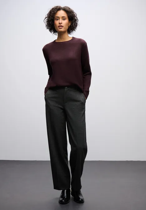 Trui met ronde hals Jazz Berry