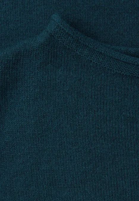 Pullover mit gerolltem Saum tide blue Pullover mit gerolltem Saum tide blue