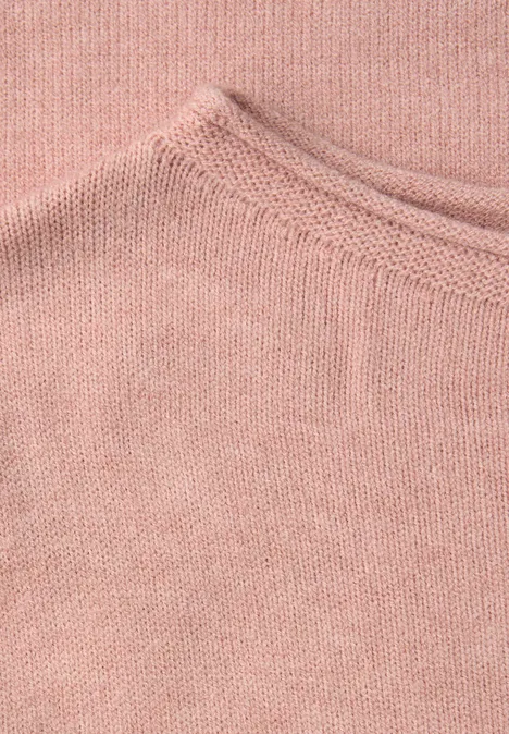 Pullover mit gerolltem Saum faded rose mel.
