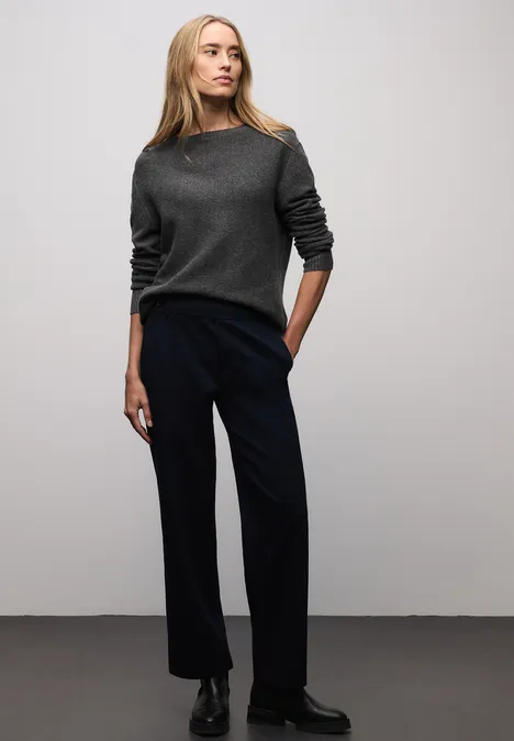 Sweter z długim rękawem gravel grey mel.