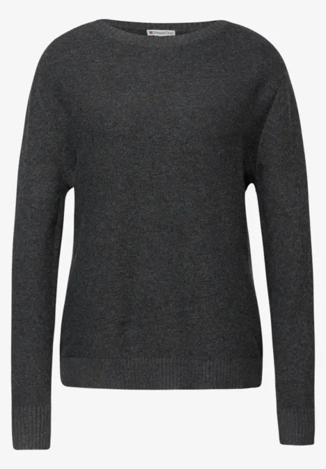 Sweter z długim rękawem gravel grey mel.