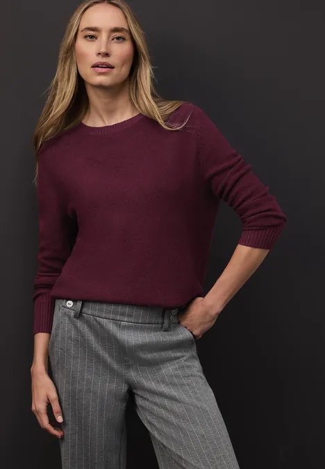 Sweter z długim rękawem wildberry red