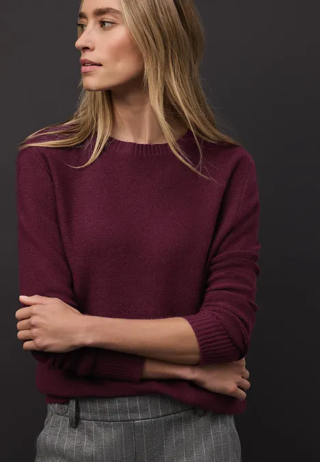 Sweter z długim rękawem wildberry red