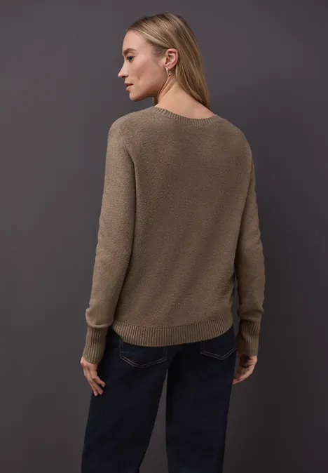 Langarmpullover silk brown mel. Langarmpullover silk brown mel.