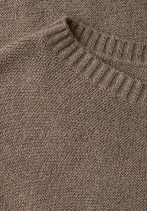 Langarmpullover silk brown mel. Langarmpullover silk brown mel.