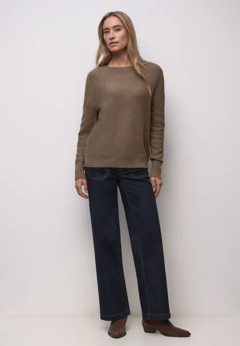 Langarmpullover silk brown mel. Langarmpullover silk brown mel.