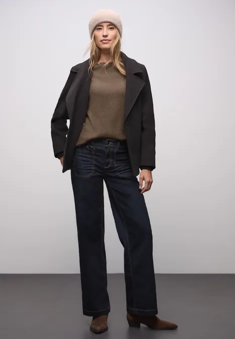 Langarmpullover silk brown mel. Langarmpullover silk brown mel.