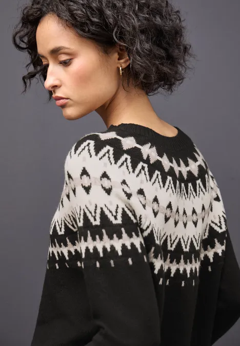 Trui met Noorse look Black