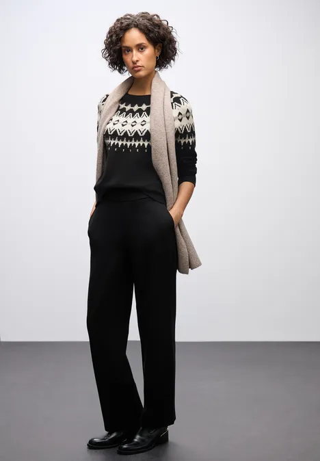Trui met Noorse look Black