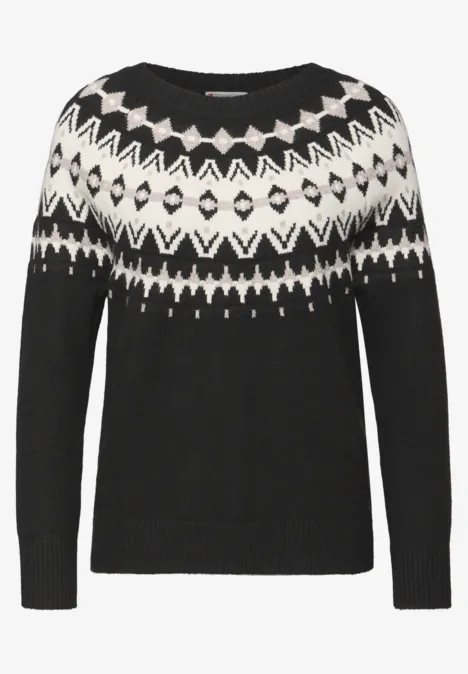 Trui met Noorse look Black