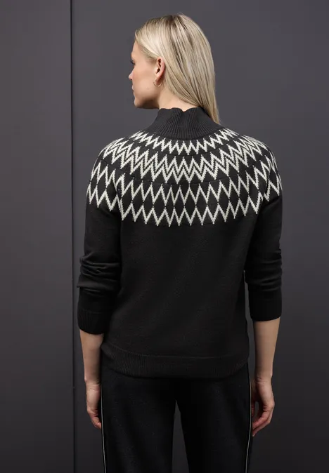 Trui met Noorse look Black