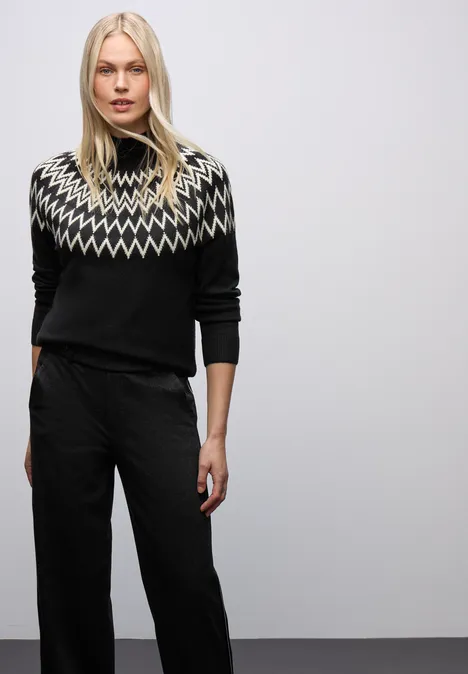 Trui met Noorse look Black