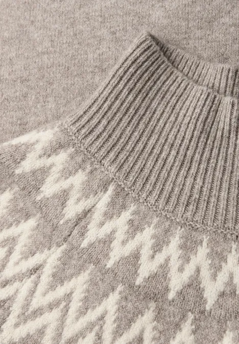 Pullover im Norweger-Look sandstone mocha mel.