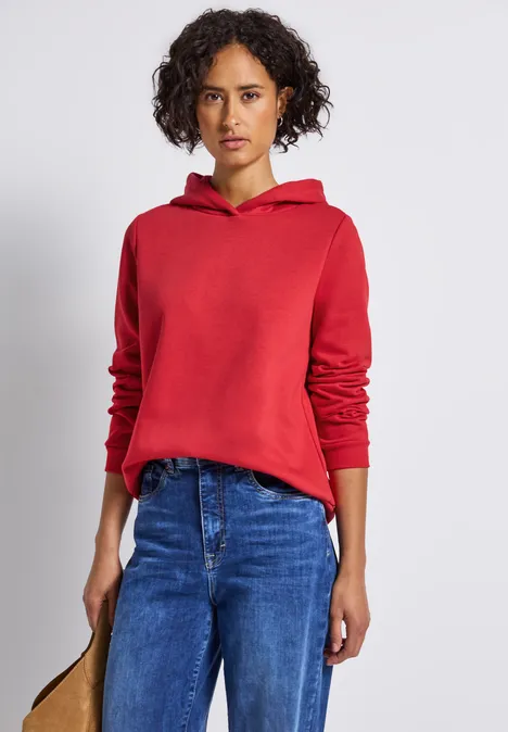 Sweatshirt mit Kapuze racing red