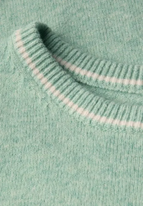 Kurzarm Pullover serene green mel.