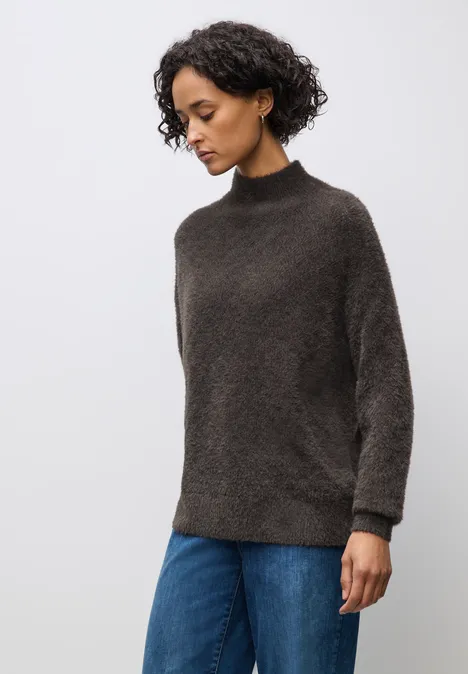Kuscheliger Strukturpullover deep roast brown