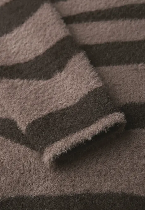 Kuscheliger Jacquard Sweater silk brown