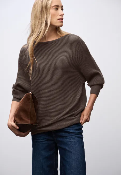 Dolman Pullover dark nomad brown mel.
