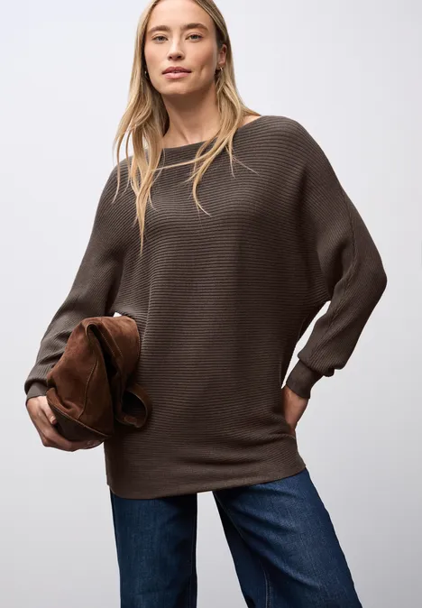 Dolman Pullover dark nomad brown mel.