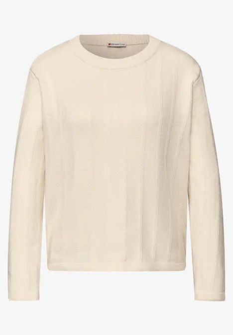 Trui met structuur soft beige