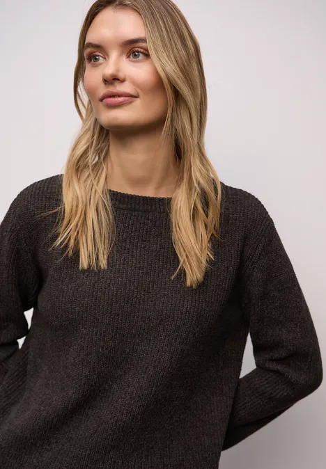 Chenille Pullover darkest brown